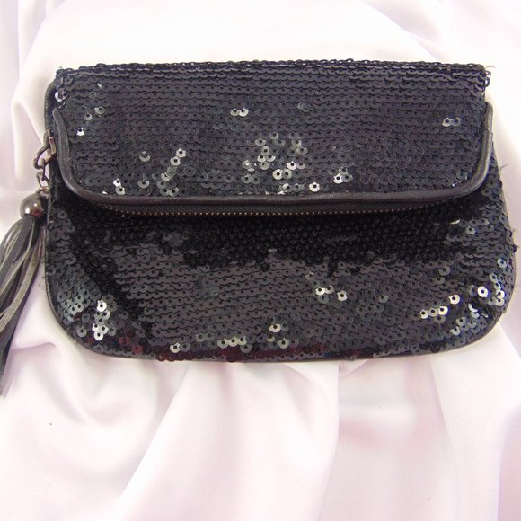 Express Sequined Evening Clutch - Picture 1 of 8